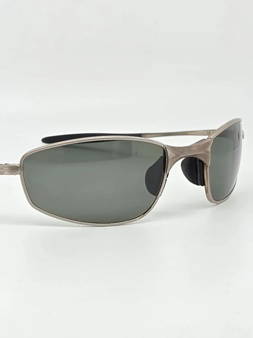 Bolle Meanstreak 3 917 272 095 Satin Silver Frame Polarized Green Sunglasses
